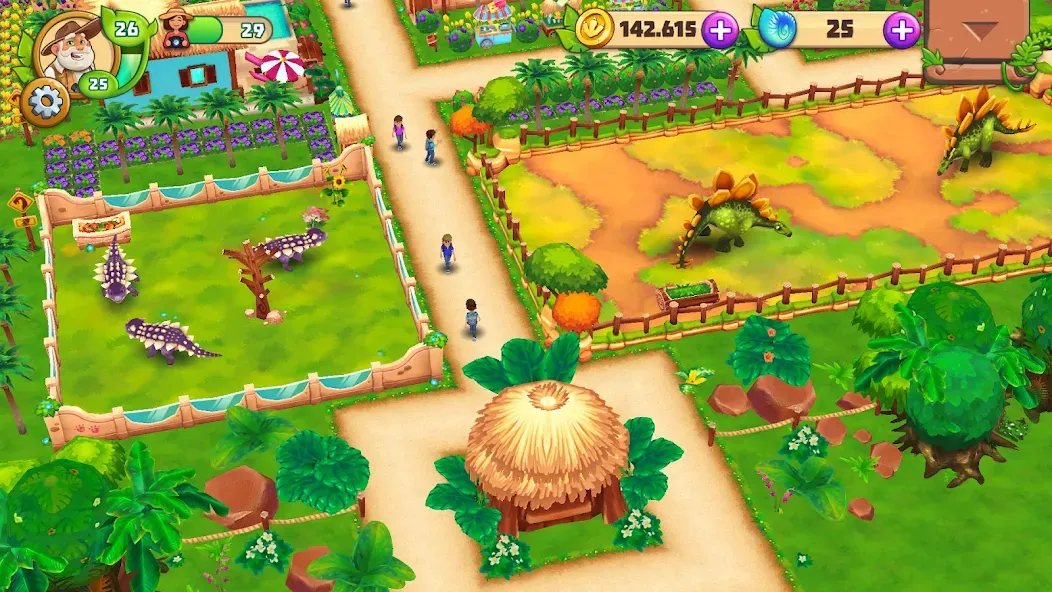 Dinosaur Park – Primeval Zoo [MOD: безлимитные деньги и ресурсы] Screenshot 5