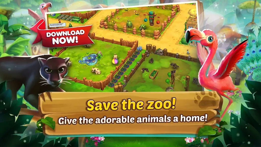 Zoo 2: Animal Park [MOD: безлимитные монеты и ресурсы] Screenshot 1