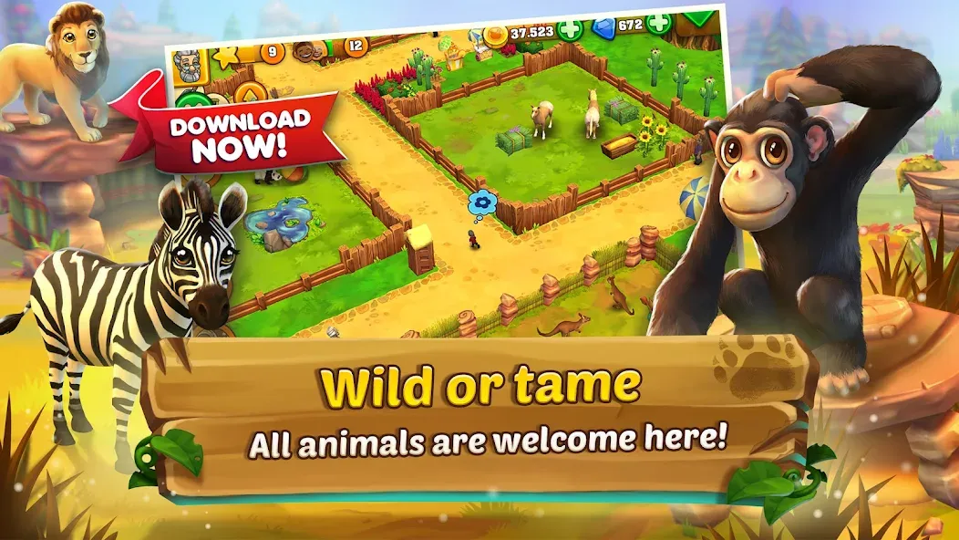 Zoo 2: Animal Park [MOD: безлимитные монеты и ресурсы] Screenshot 3