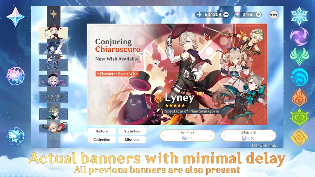 Wish Impact: Genshin Wish Sim [MOD: безлимитные примогемы и желания] Screenshot 2