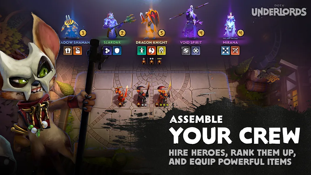 Dota Underlords [MOD: безлимитные деньги и усиленные герои] Screenshot 2