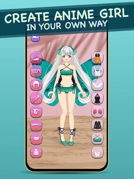 Anime Dress Up for Adults [MOD: все наряды и аксессуары открыты] Screenshot 2