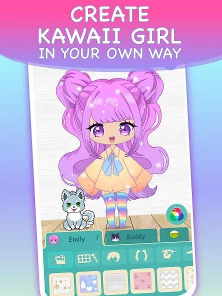 Chibi Dress Up Games for Girls [MOD: разблокированы все наряды и аксессуары] Screenshot 2