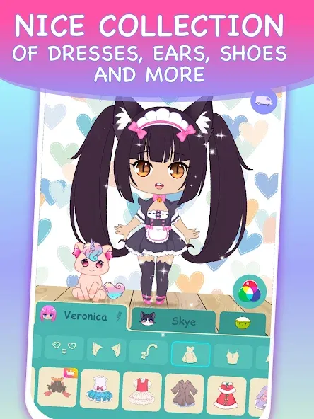 Chibi Dress Up Games for Girls [MOD: разблокированы все наряды и аксессуары] Screenshot 3