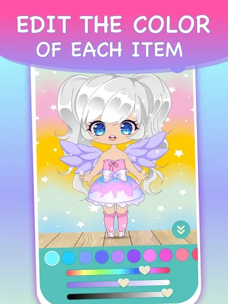 Chibi Dress Up Games for Girls [MOD: разблокированы все наряды и аксессуары] Screenshot 4