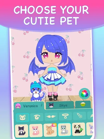 Chibi Dress Up Games for Girls [MOD: разблокированы все наряды и аксессуары] Screenshot 5