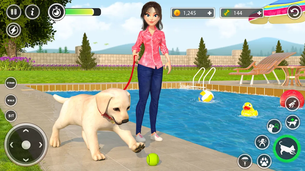 Dog Simulator Pet Dog Games 3D [MOD: безлимитные деньги и питомцы] Screenshot 2