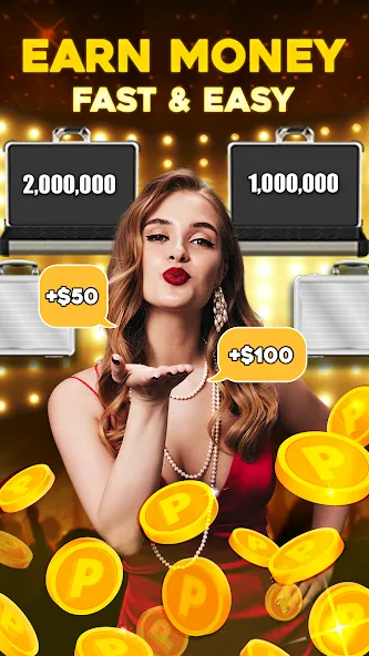 Deal Be Richest: Vegas Coin [MOD: безлимитные монеты и бонусы] Screenshot 1