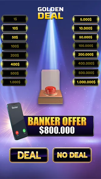 Million Golden Deal Game [MOD: безлимитные монеты и бонусы] Screenshot 2