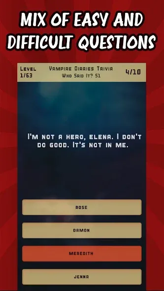 Vampire Diaries Quiz Trivia [MOD: открыты все вопросы и подсказки] Screenshot 4
