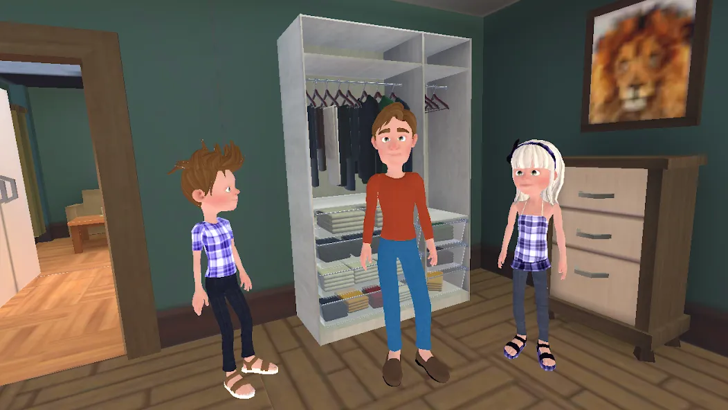 Super Dad Virtual : Happy Game [MOD: безлимитные деньги и энергия] Screenshot 1