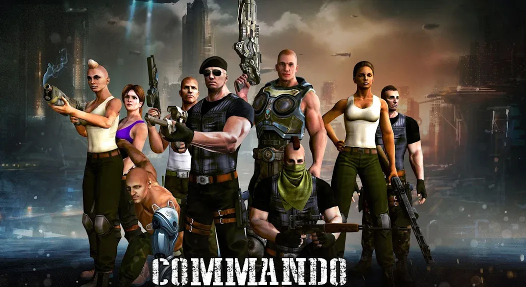 V Commando shooting [MOD: безлимитные патроны и мощное оружие] Screenshot 4