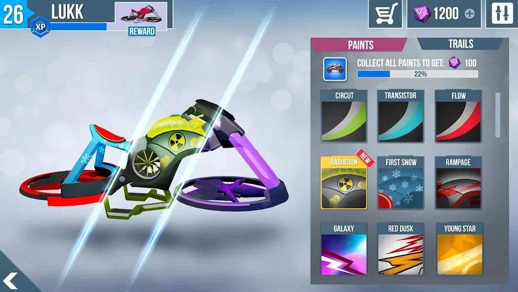 Gravity Rider Zero [MOD: безлимитные деньги и топливо] Screenshot 2