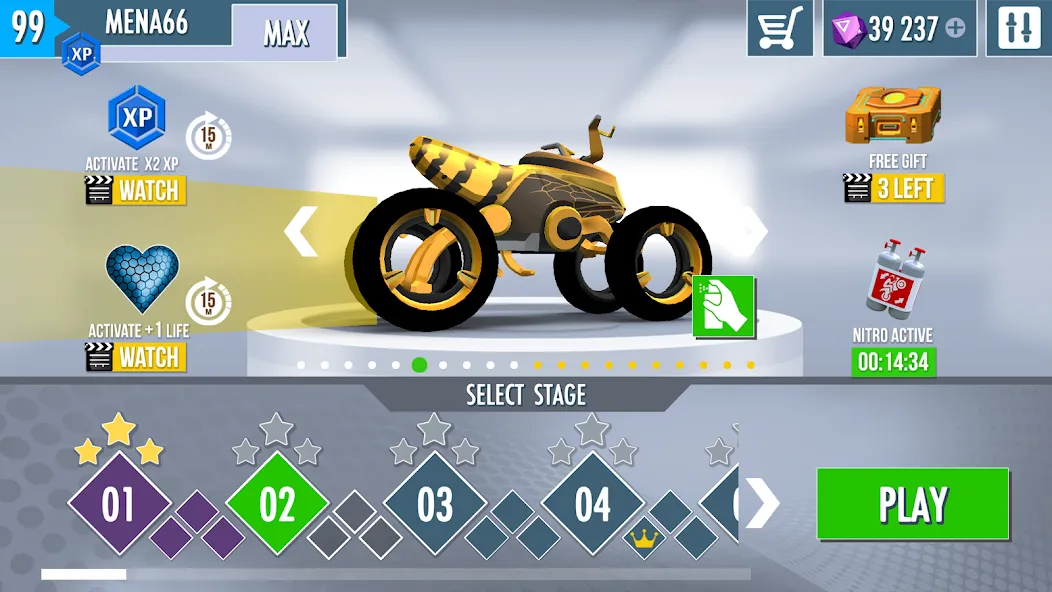 Gravity Rider Zero [MOD: безлимитные деньги и топливо] Screenshot 5