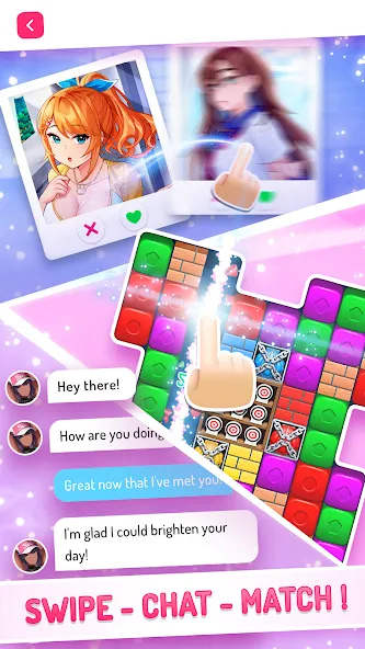 Eroblast: Waifu Dating Sim [MOD: безлимитные деньги и открыты все уровни] Screenshot 1