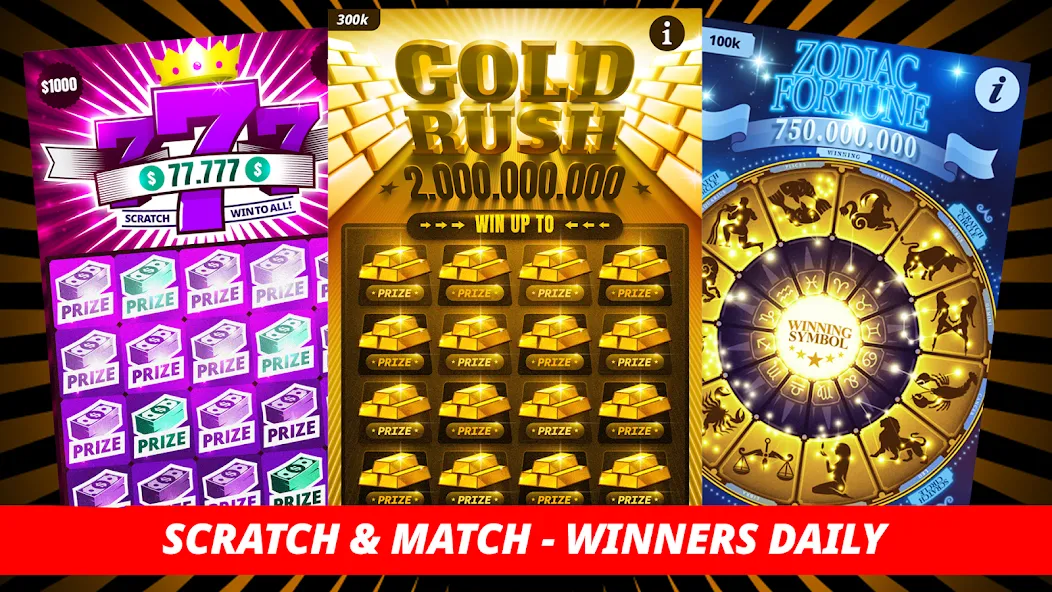 Lottery Scratchers - Winners [MOD: безлимитные билеты и крупные выигрыши] Screenshot 1