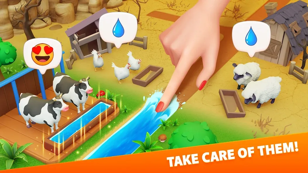 Klondike Adventures: Farm Game [MOD: безлимитные монеты и энергия] Screenshot 1