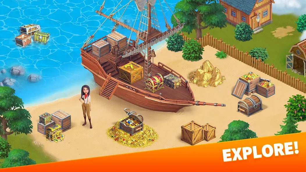 Klondike Adventures: Farm Game [MOD: безлимитные монеты и энергия] Screenshot 5