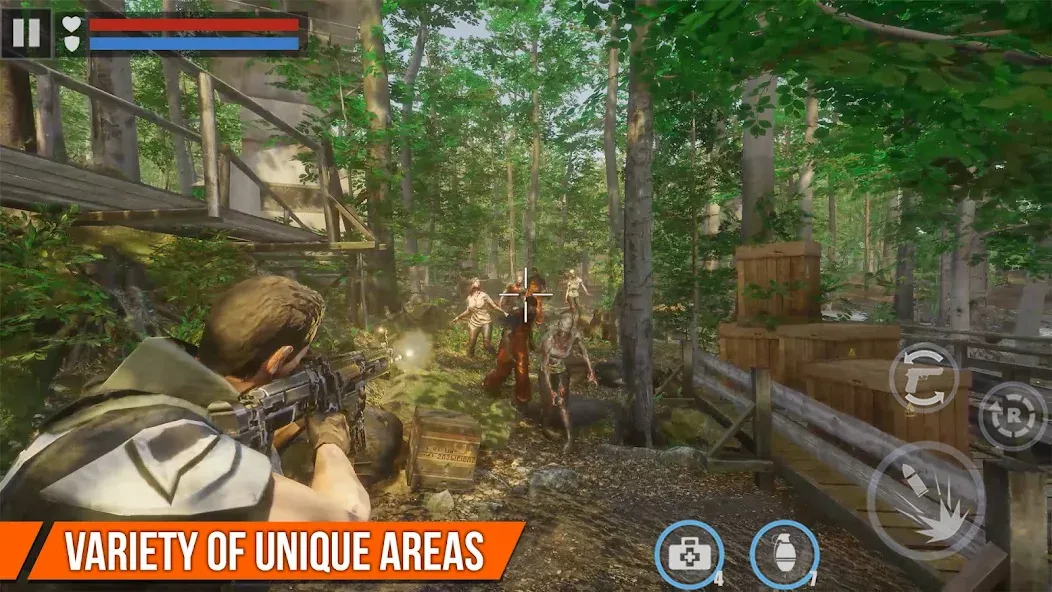 Dead Target: Zombie Games 3D [MOD: безлимитные патроны и здоровье] Screenshot 3