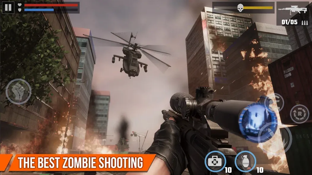 Dead Target: Zombie Games 3D [MOD: безлимитные патроны и здоровье] Screenshot 4
