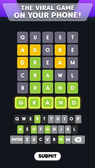 Wordle! [MOD: неограниченные попытки и подсказки] Screenshot 1