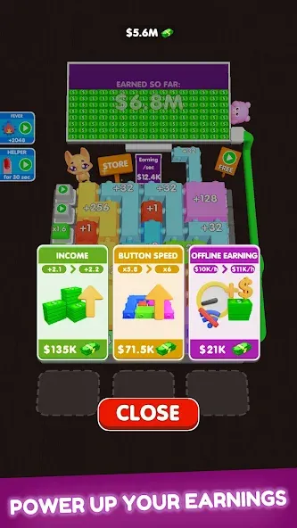 Button Fever [MOD: много денег и быстрый прогресс] Screenshot 3