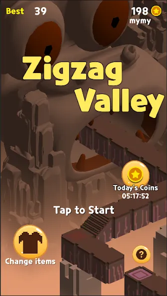 Zigzag Valley,Endless game [MOD: безлимитные монеты и жизни] Screenshot 1