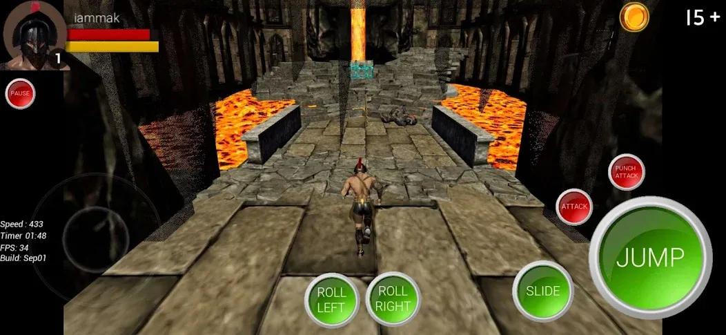 Vulcan Runner [MOD: безлимитные жизни и усиленное оружие] Screenshot 1