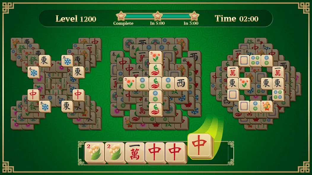 Mahjong Solitaire: 3 Tiles [MOD: безлимитные подсказки и отмены ходов] Screenshot 1