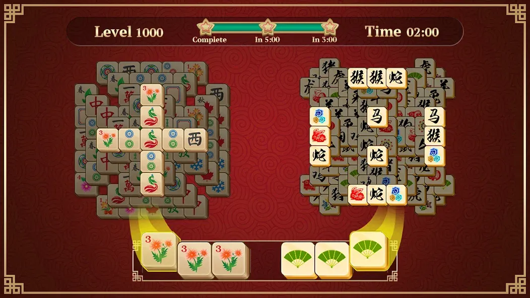 Mahjong Solitaire: 3 Tiles [MOD: безлимитные подсказки и отмены ходов] Screenshot 3