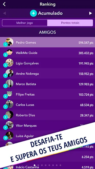 Quizit - Trivia Português [MOD: безлимитные подсказки и жизни] Screenshot 4