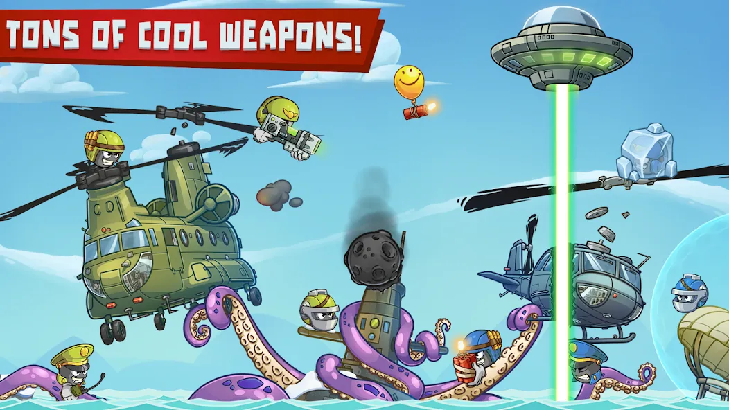 Warlings 2: Total Armageddon [MOD: безлимитные ресурсы и мощное оружие] Screenshot 3