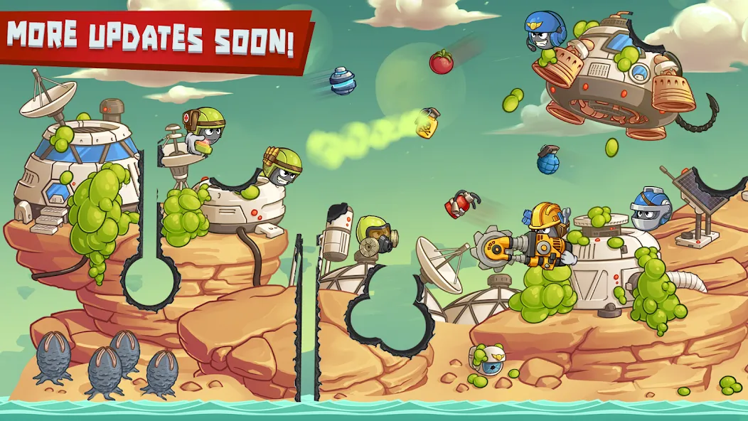 Warlings 2: Total Armageddon [MOD: безлимитные ресурсы и мощное оружие] Screenshot 4