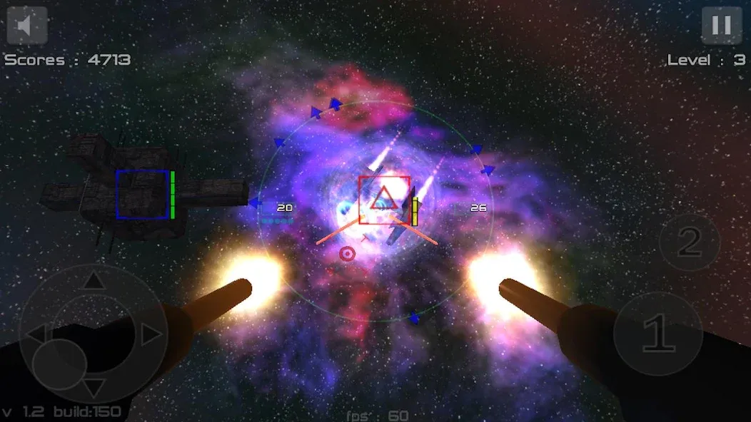 Gunner : Space Defender (Lite] [MOD: безлимитные патроны и здоровье] Screenshot 1