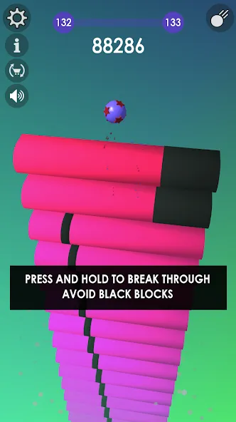 Ball: Blast colorful bricks 3d [MOD: без рекламы и много жизней] Screenshot 1