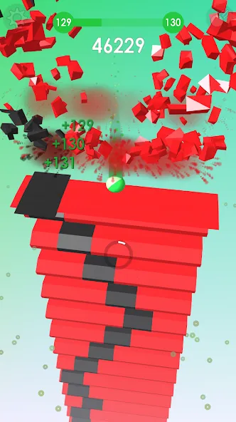 Ball: Blast colorful bricks 3d [MOD: без рекламы и много жизней] Screenshot 2