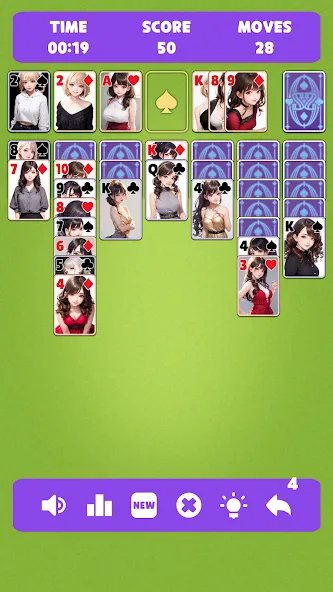 Sexy solitaire girls: ani card [MOD: открыты все карты и девушки] Screenshot 5