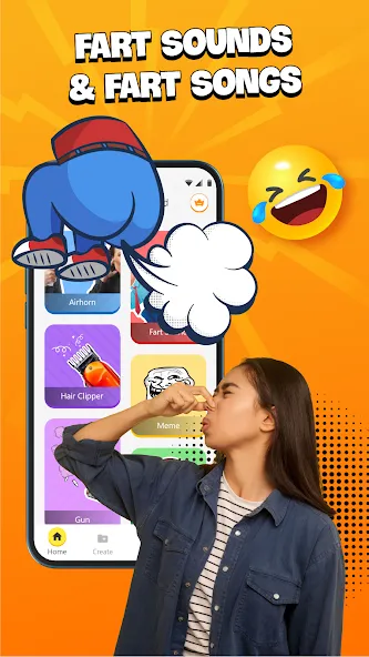 Prank Sounds Haircut, Air Horn [MOD: разблокированы все звуки и функции] Screenshot 3