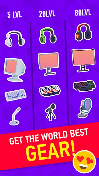 Idle Streamer - Tuber game [MOD: безлимитные деньги и бонусы] Screenshot 3