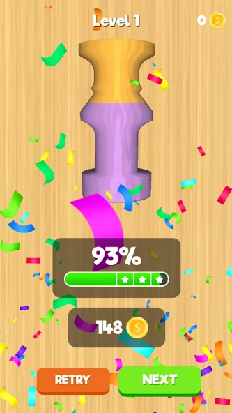 Lathe 3D: Wood Carving Offline [MOD: безлимитные деньги и все инструменты] Screenshot 4