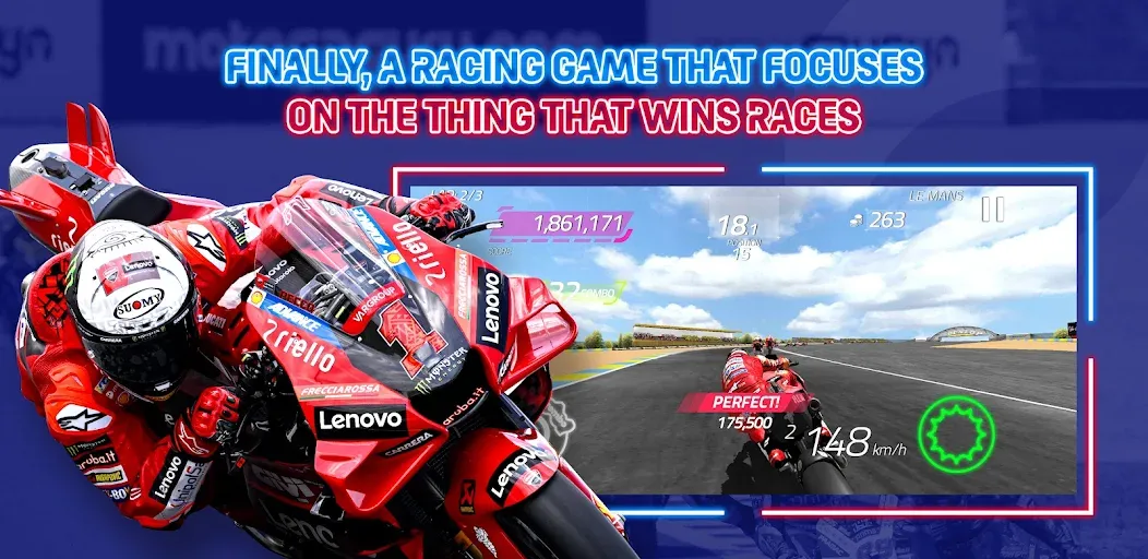 MotoGP Racing '23 [MOD: безлимитные деньги и все мотоциклы] Screenshot 1