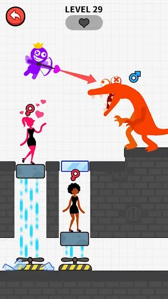 Love Archer rainbow monster [MOD: безлимитные стрелы и открытые уровни] Screenshot 3