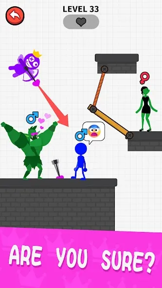 Love Archer rainbow monster [MOD: безлимитные стрелы и открытые уровни] Screenshot 5
