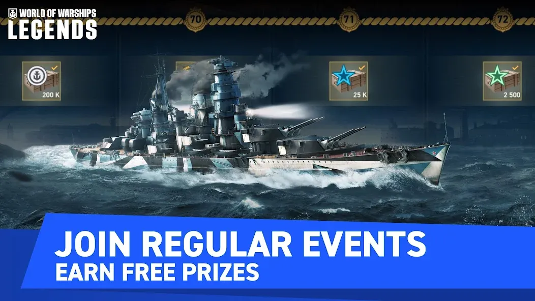 World of Warships Legends PvP [MOD: много золота и свободный доступ] Screenshot 3