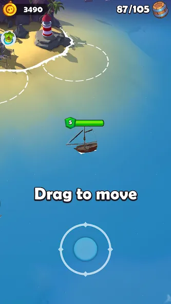 Pirate Raid - Caribbean Battle [MOD: безлимитные ресурсы и мощные корабли] Screenshot 1