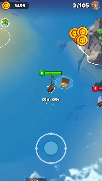 Pirate Raid - Caribbean Battle [MOD: безлимитные ресурсы и мощные корабли] Screenshot 3