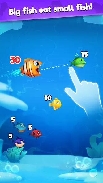 Fish Go.io - Be the fish king [MOD: много рыбы и быстрый рост] Screenshot 1