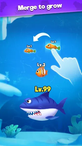 Fish Go.io - Be the fish king [MOD: много рыбы и быстрый рост] Screenshot 3