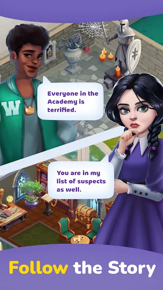Weekday Merge: Mansion Mystery [MOD: безлимитные монеты и открыты уровни] Screenshot 1