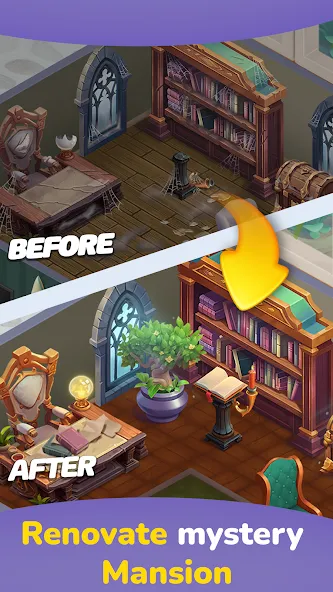 Weekday Merge: Mansion Mystery [MOD: безлимитные монеты и открыты уровни] Screenshot 3